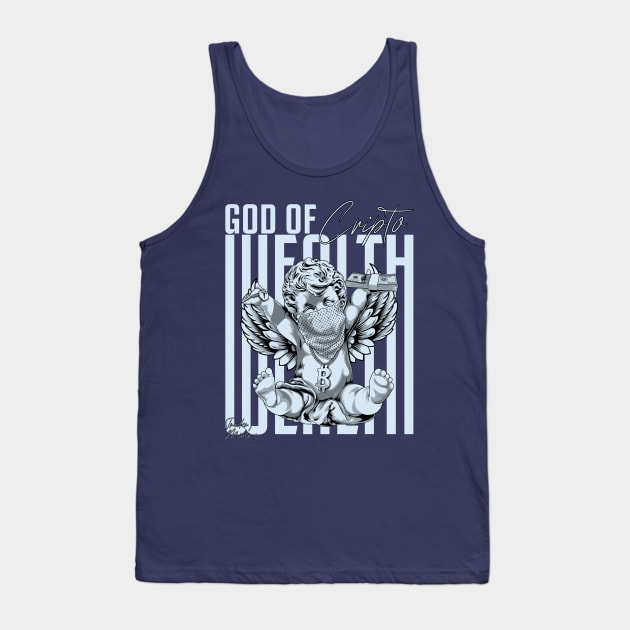 Hip Hop Streetwear Crypto God of wealth Tank Top by Planet of Tees
